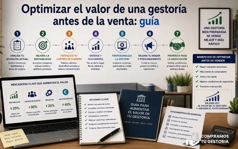 Optimizar el valor de una gestoría antes de la venta: guía