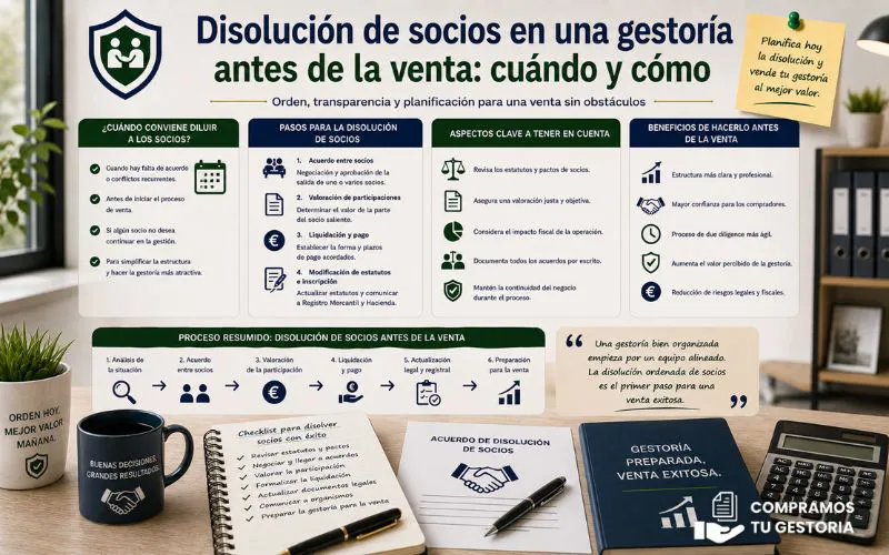 disolución socios gestoría