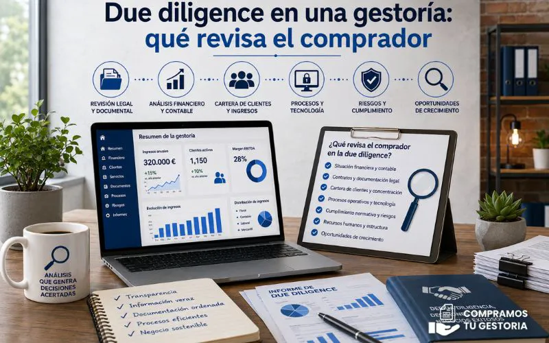 Due diligence en una gestoría: qué revisa el comprador