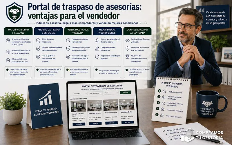 Portal de traspaso de asesorías: ventajas para el vendedor