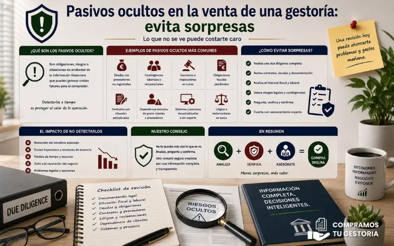 pasivos gestoría venta
