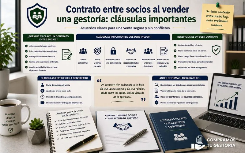contrato socios gestoría venta