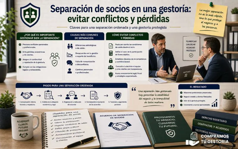 separación socios gestoría