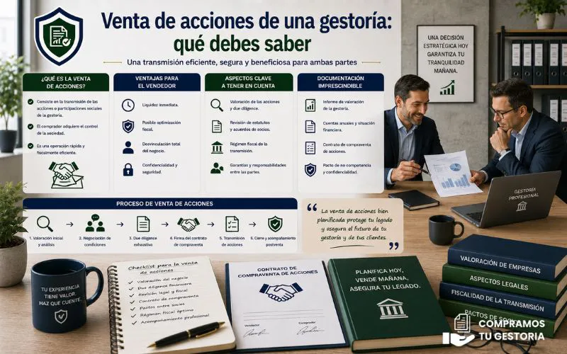 venta paquete acciones gestoría