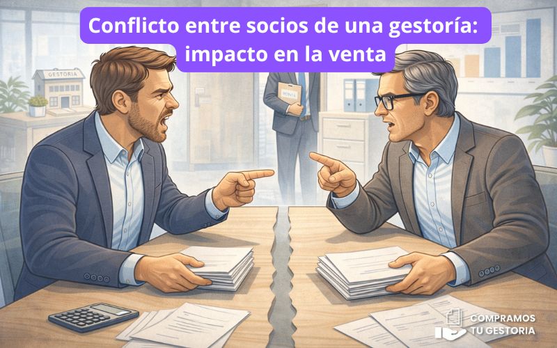 Conflicto entre socios de una gestoría: impacto en la venta Conflicto entre socios de una gestoría