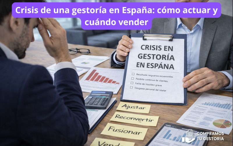 Crisis de una gestoría en España: cómo actuar y cuándo vender Crisis de una gestoría en España