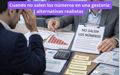 Cuando no salen los números en una gestoría: alternativas realistas