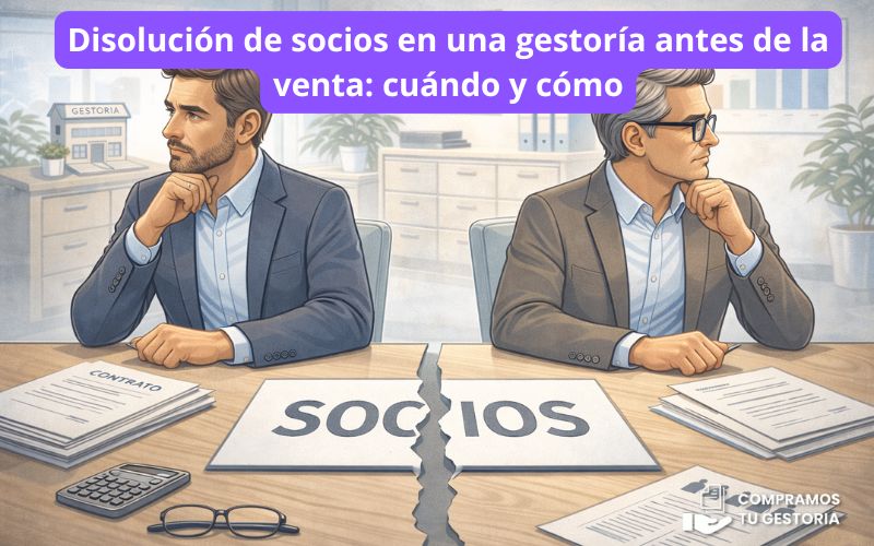 Disolución de socios en una gestoría antes de la venta