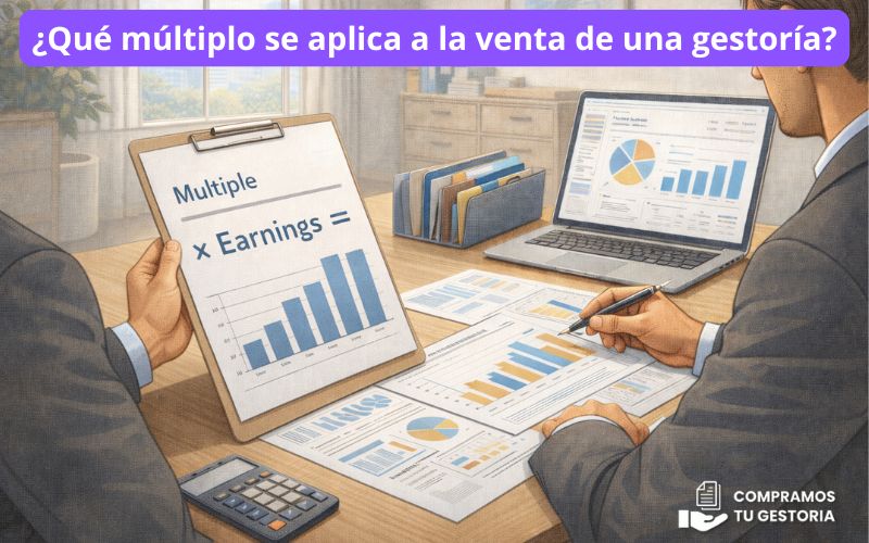 ¿Qué múltiplo se aplica a la venta de una gestoría?